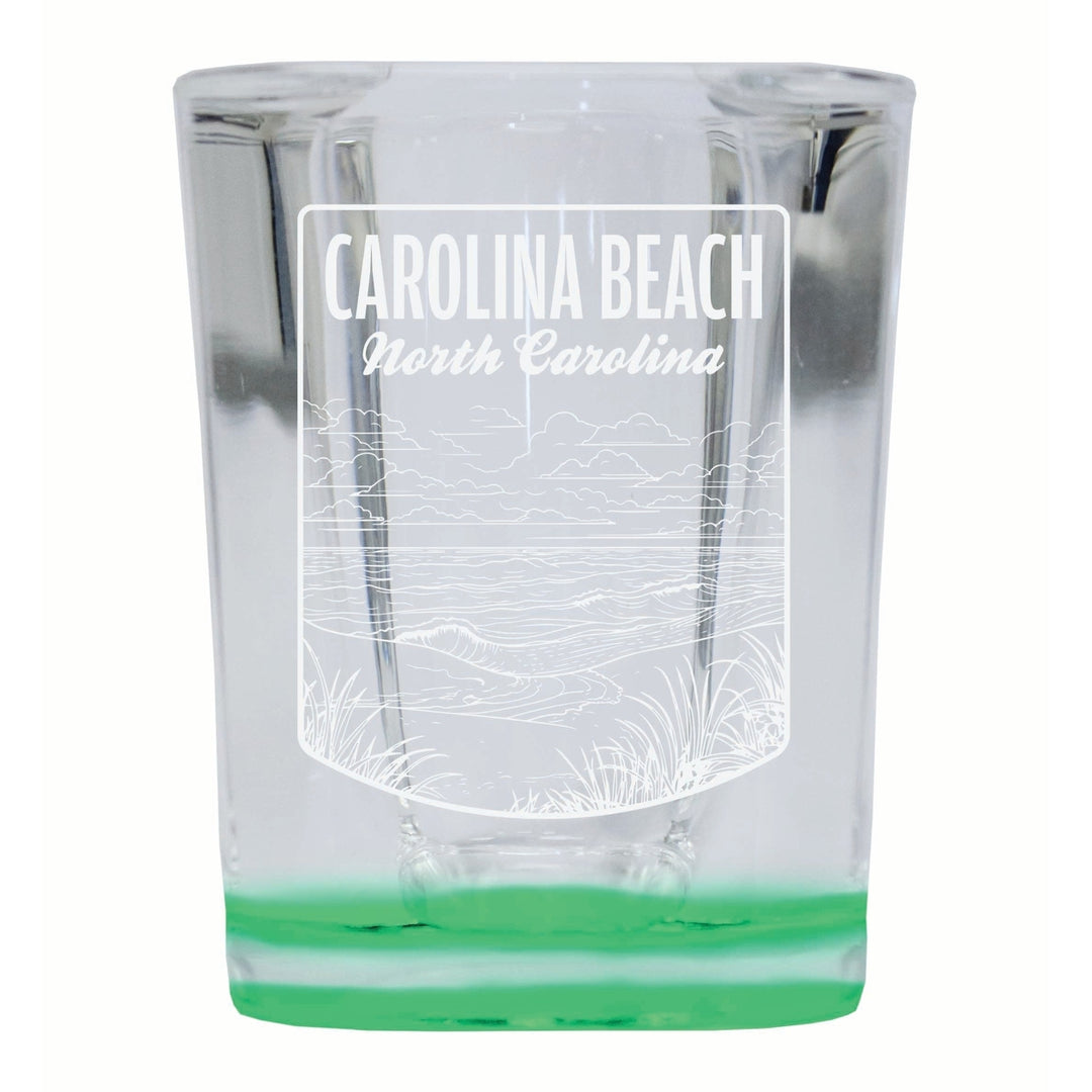 Carolina Beach North Carolina Souvenir 2 Ounce Engraved Shot Glass Square Image 4