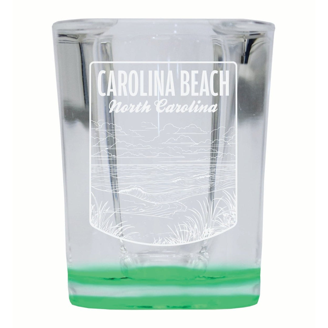 Carolina Beach North Carolina Souvenir 2 Ounce Engraved Shot Glass Square Image 1