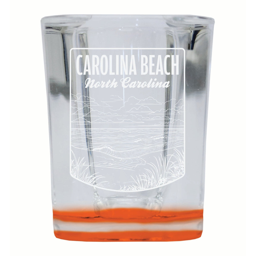 Carolina Beach North Carolina Souvenir 2 Ounce Engraved Shot Glass Square Image 4