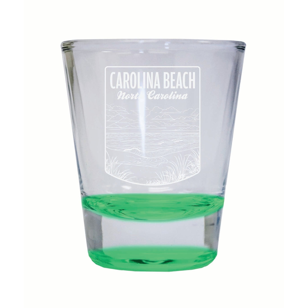 Carolina Beach North Carolina Souvenir 2 Ounce Engraved Shot Glass Round Image 4