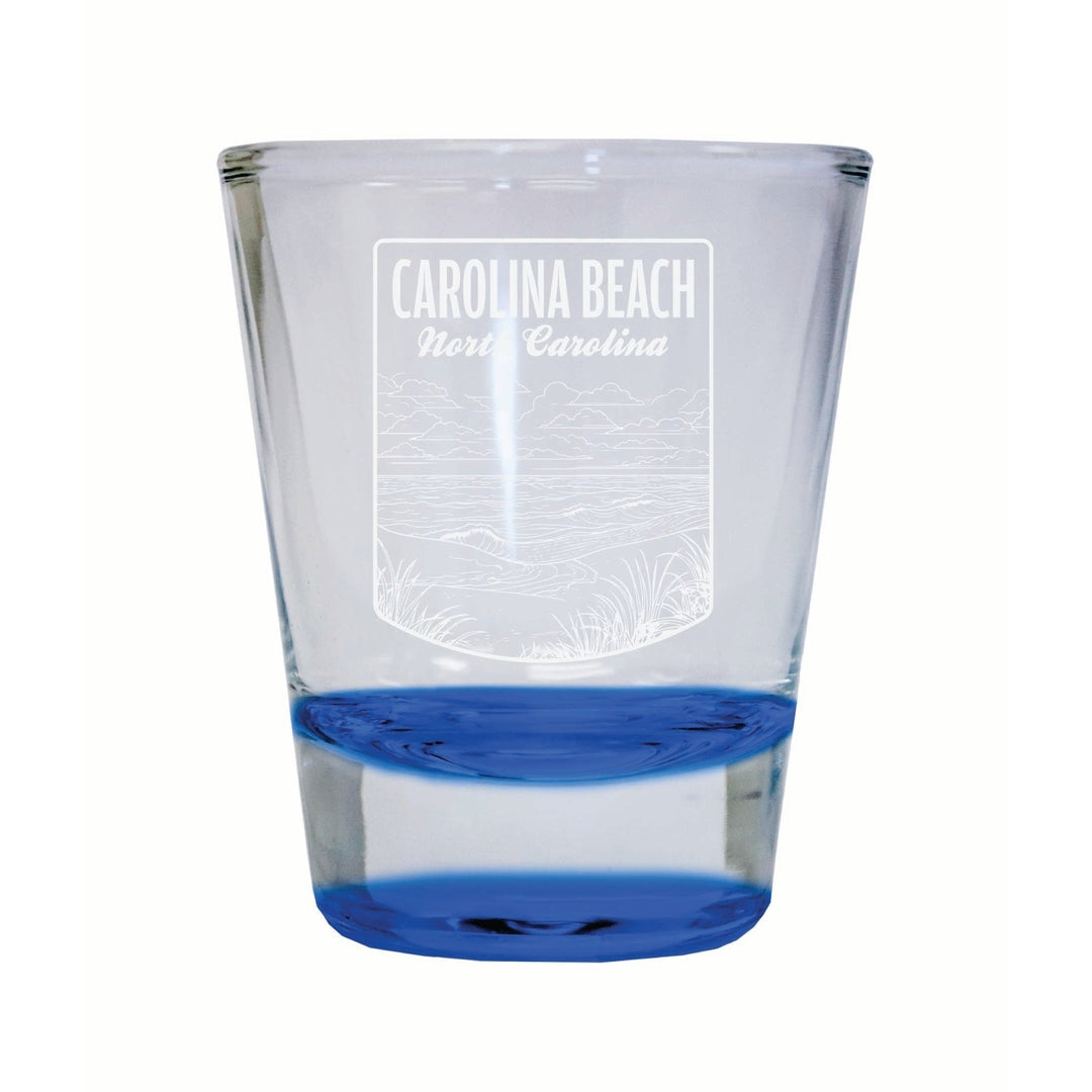 Carolina Beach North Carolina Souvenir 2 Ounce Engraved Shot Glass Round Image 4