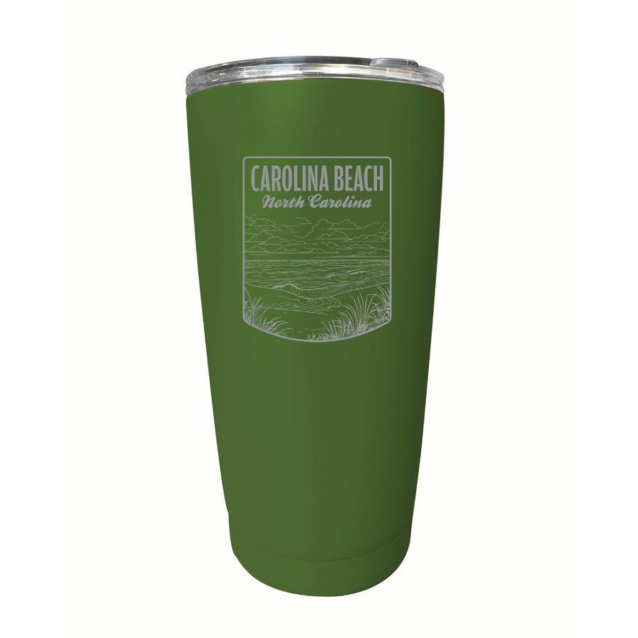 Carolina Beach North Carolina Souvenir 16 oz Engraved Stainless Steel Insulated Tumbler Image 1