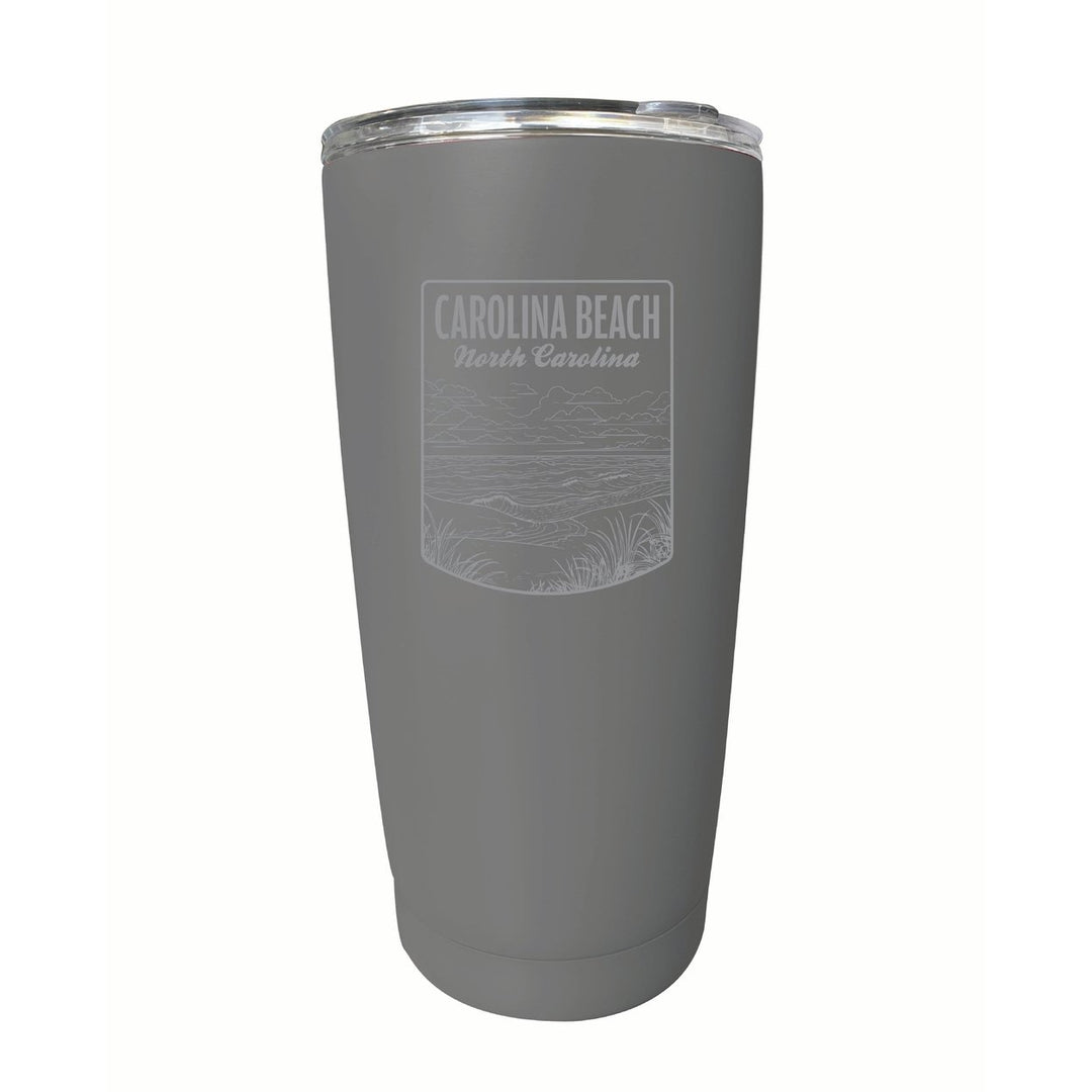 Carolina Beach North Carolina Souvenir 16 oz Engraved Stainless Steel Insulated Tumbler Image 1