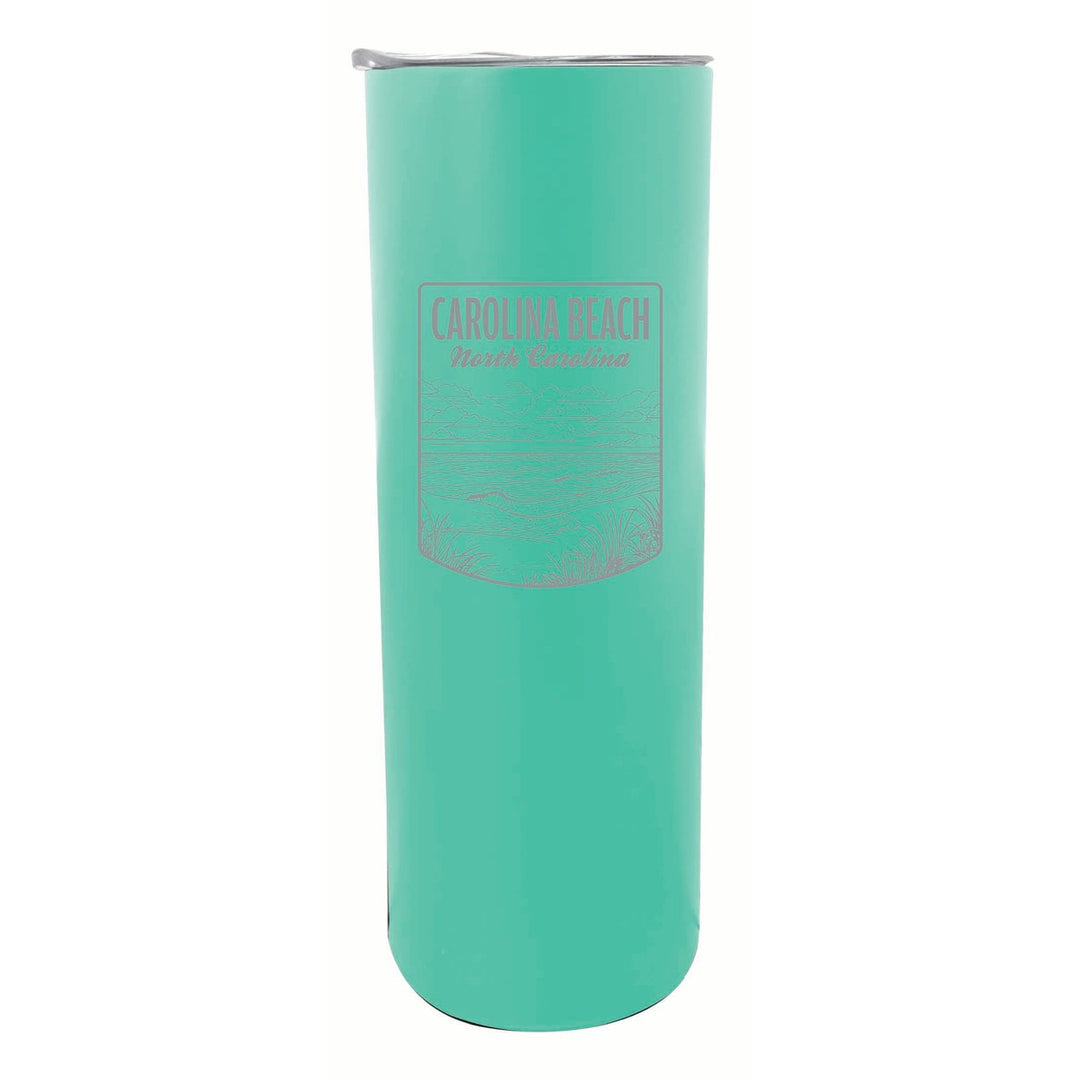 Carolina Beach North Carolina Souvenir 20 oz Engraved Insulated Stainless Steel Skinny Tumbler Image 6