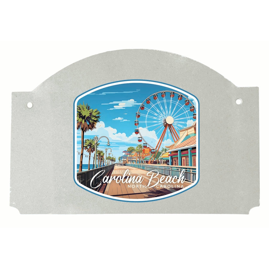 Carolina Beach North Carolina. Carolina Beach Pier Design Souvenir Wood sign flat with string Image 1