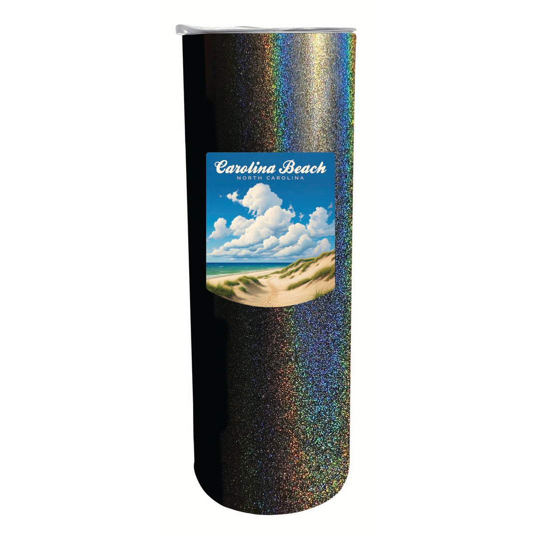 Carolina Beach North Carolina. Beach and Sand Dunes Design Souvenir 20 oz Insulated Stainless Steel Skinny Tumbler Image 1