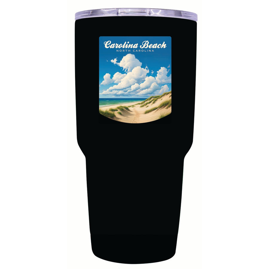 Carolina Beach North Carolina. Beach and Sand Dunes Design Souvenir 24 oz Insulated Stainless Steel Tumbler Image 1