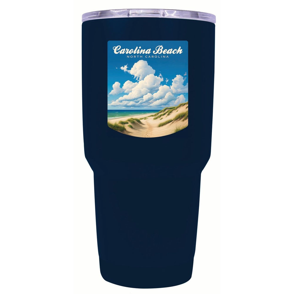 Carolina Beach North Carolina. Beach and Sand Dunes Design Souvenir 24 oz Insulated Stainless Steel Tumbler Image 2