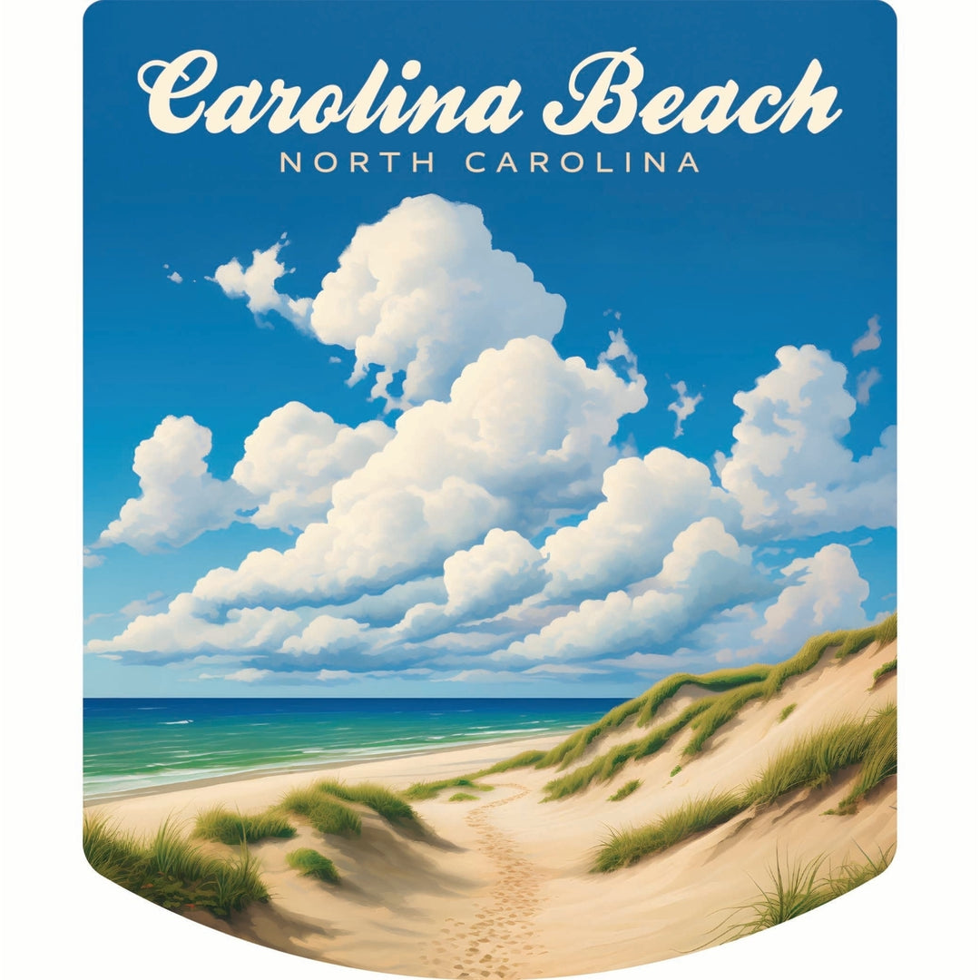 Carolina Beach North Carolina. Beach and Sand Dunes Design Souvenir Die Cut Flat Magnet Image 1