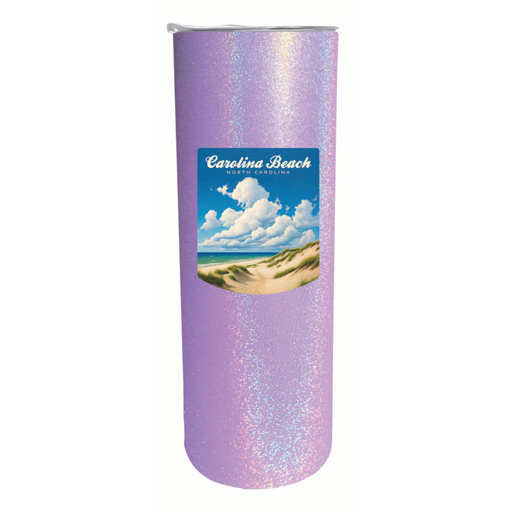 Carolina Beach North Carolina. Beach and Sand Dunes Design Souvenir 20 oz Insulated Stainless Steel Skinny Tumbler Image 4