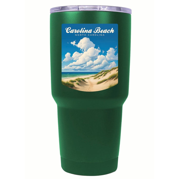 Carolina Beach North Carolina. Beach and Sand Dunes Design Souvenir 24 oz Insulated Stainless Steel Tumbler Image 1