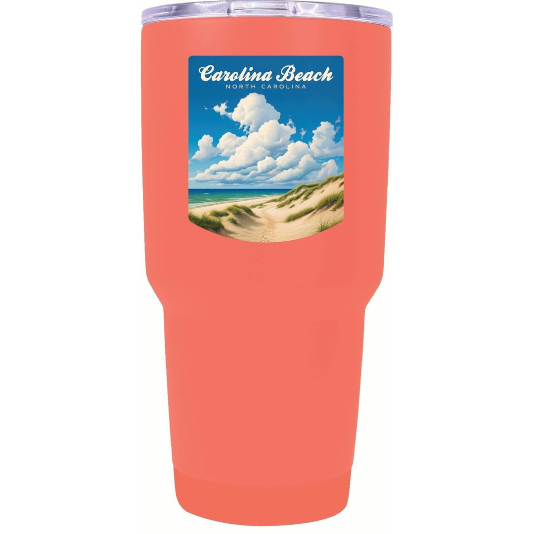 Carolina Beach North Carolina. Beach and Sand Dunes Design Souvenir 24 oz Insulated Stainless Steel Tumbler Image 4