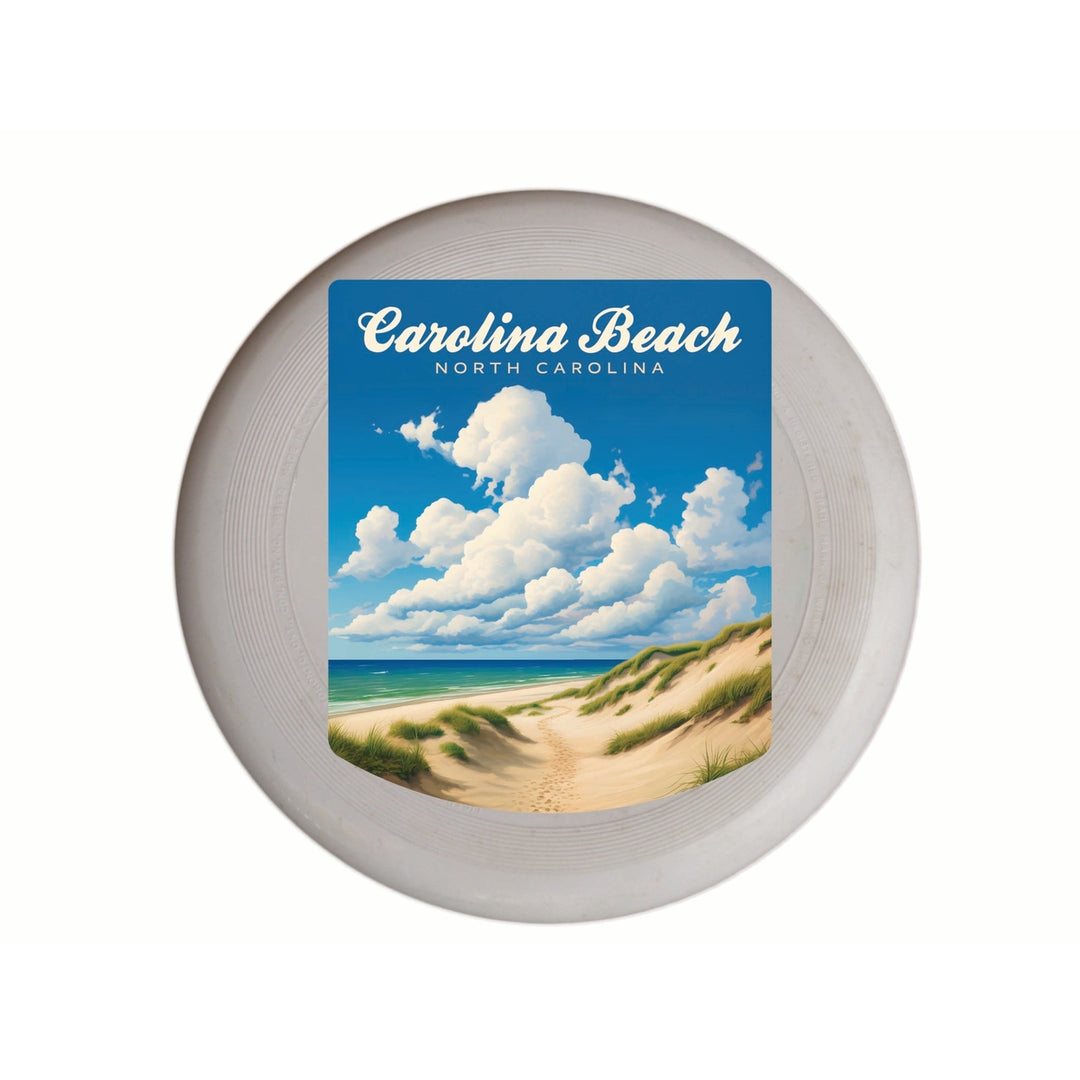 Carolina Beach North Carolina. Beach and Sand Dunes Design Souvenir Frisbee Flying Disc Image 1