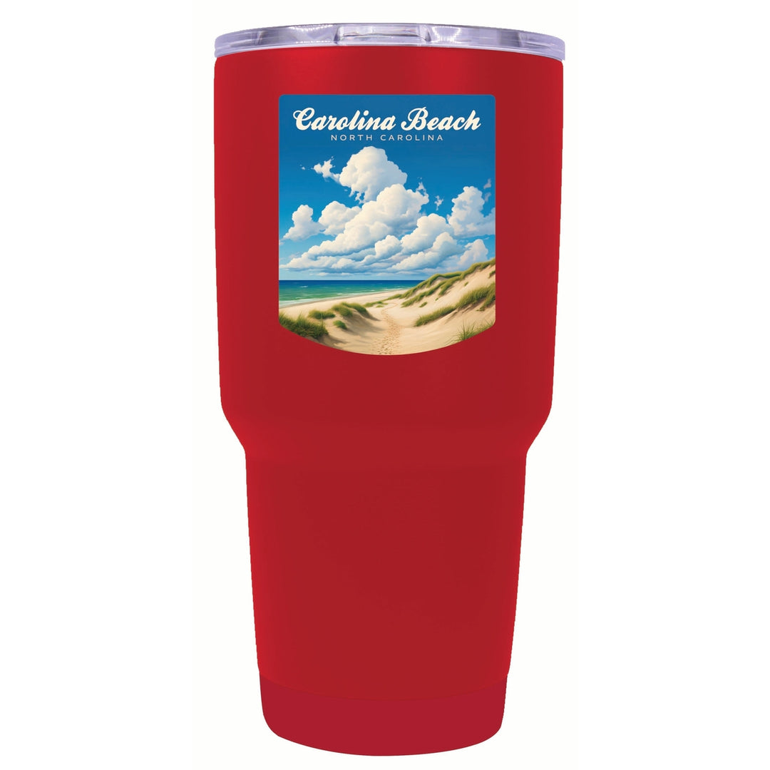 Carolina Beach North Carolina. Beach and Sand Dunes Design Souvenir 24 oz Insulated Stainless Steel Tumbler Image 4