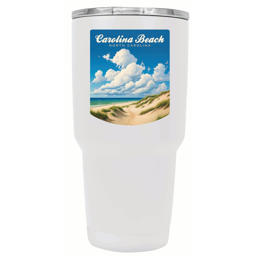 Carolina Beach North Carolina. Beach and Sand Dunes Design Souvenir 24 oz Insulated Stainless Steel Tumbler Image 9