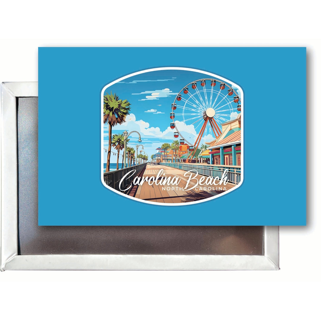 Carolina Beach North Carolina. Carolina Beach Pier Design Souvenir 2x3-Inch Fridge Magnet Image 1