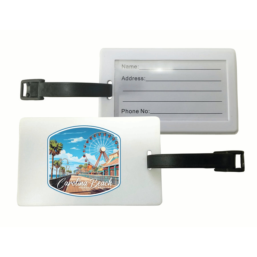 Carolina Beach North Carolina. Carolina Beach Pier Design Souvenir Luggage Tag Image 1