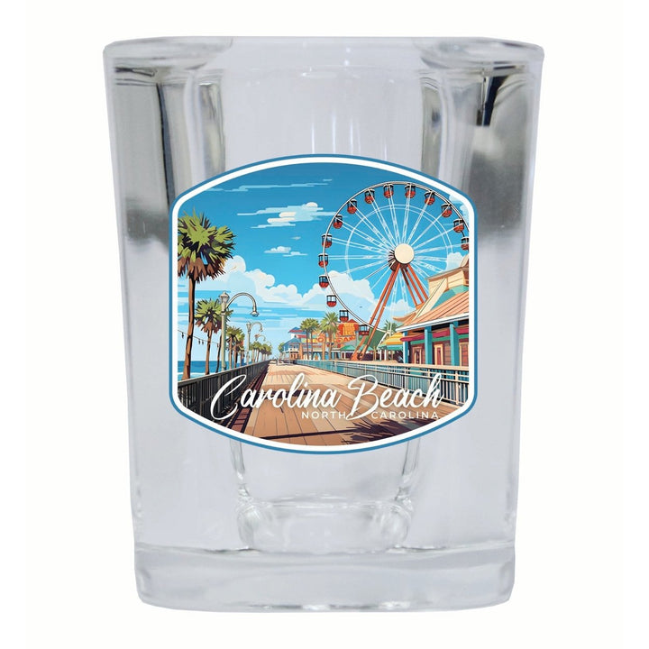 Carolina Beach North Carolina. Carolina Beach Pier Design Souvenir 2 Ounce Shot Glass Square Image 4