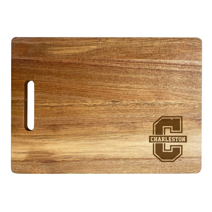 College of Charleston Engraved Wooden Cutting Board 10" x 14" Acacia Wood Officially Licensed Collegiate Product Image 1