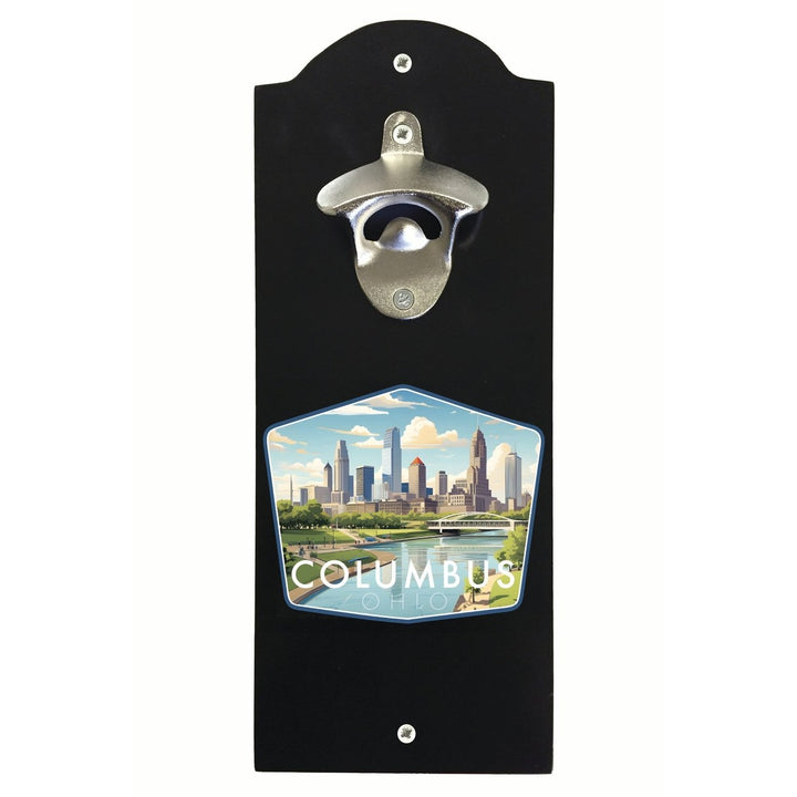 Columbus Ohio Daytime Cityscape Design Souvenir Wall mounted bottle opener Image 1