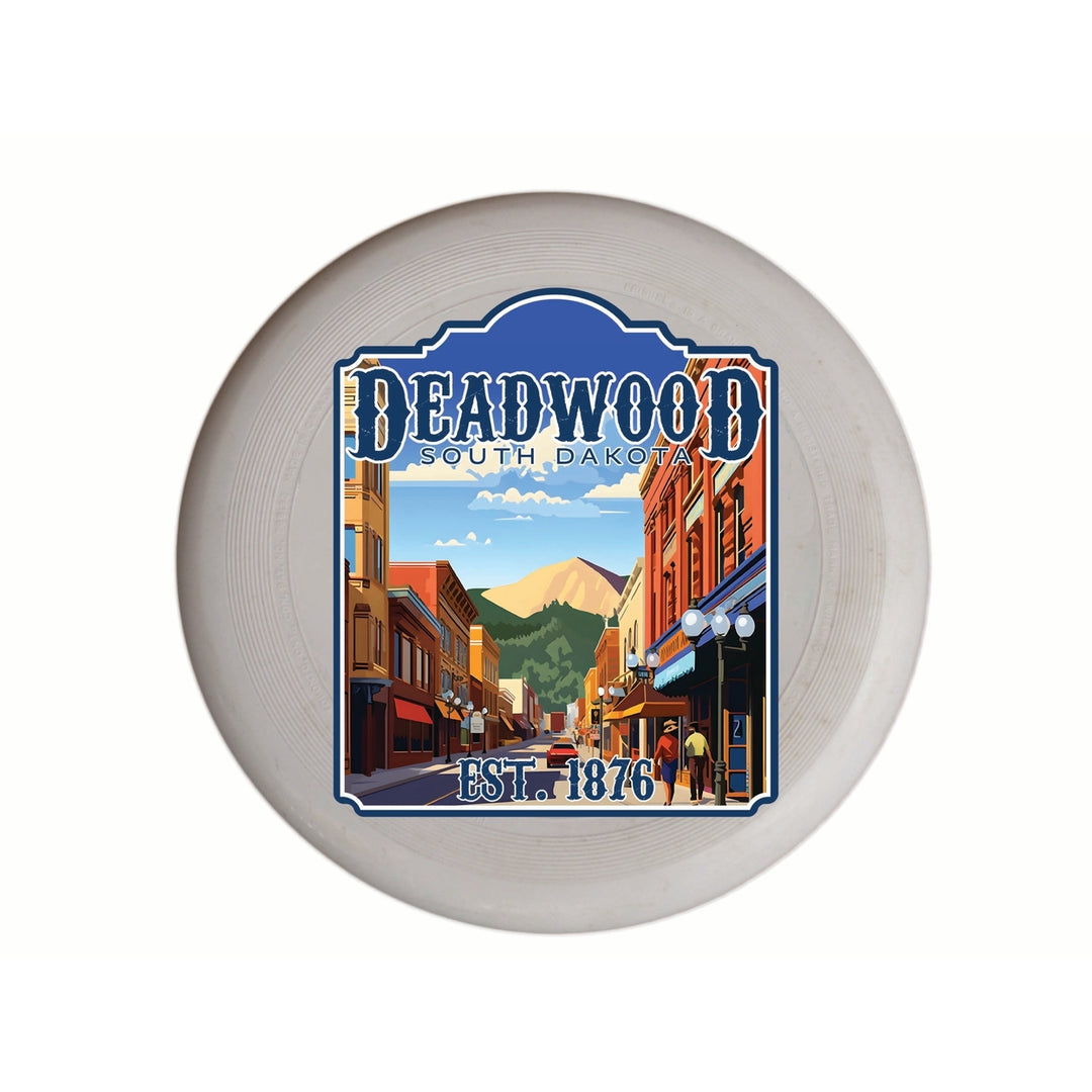 Deadwood South Dakota Wild West Design Souvenir Frisbee Flying Disc Image 1