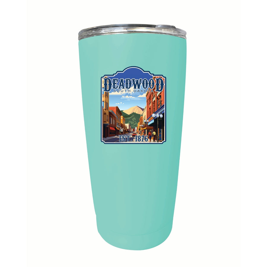 Deadwood South Dakota Wild West Design Souvenir 16 oz Stainless Steel Insulated Tumbler Image 1