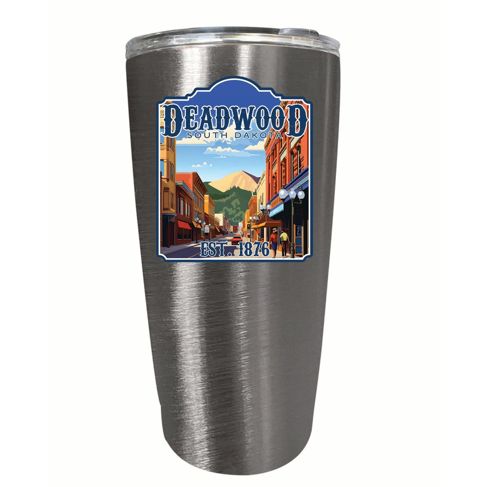 Deadwood South Dakota Wild West Design Souvenir 16 oz Stainless Steel Insulated Tumbler Image 2