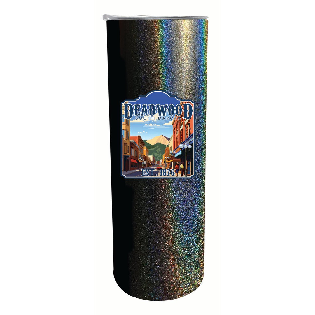 Deadwood South Dakota Wild West Design Souvenir 20 oz Insulated Stainless Steel Skinny Tumbler Image 3