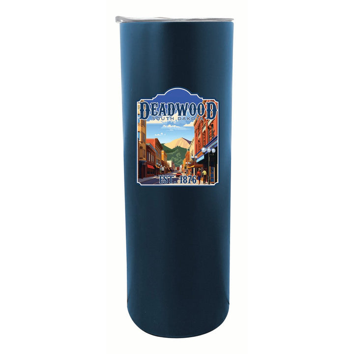 Deadwood South Dakota Wild West Design Souvenir 20 oz Insulated Stainless Steel Skinny Tumbler Image 4