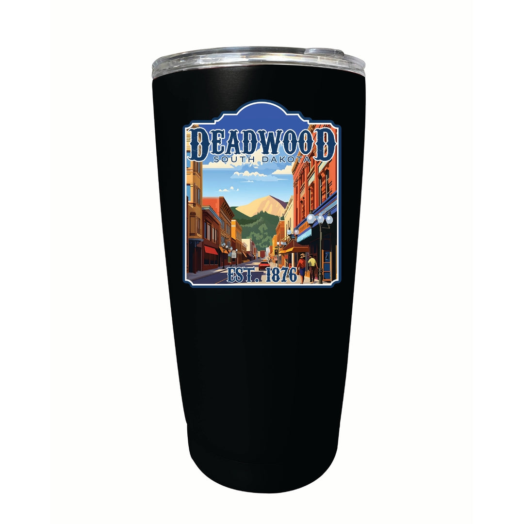 Deadwood South Dakota Wild West Design Souvenir 16 oz Stainless Steel Insulated Tumbler Image 3