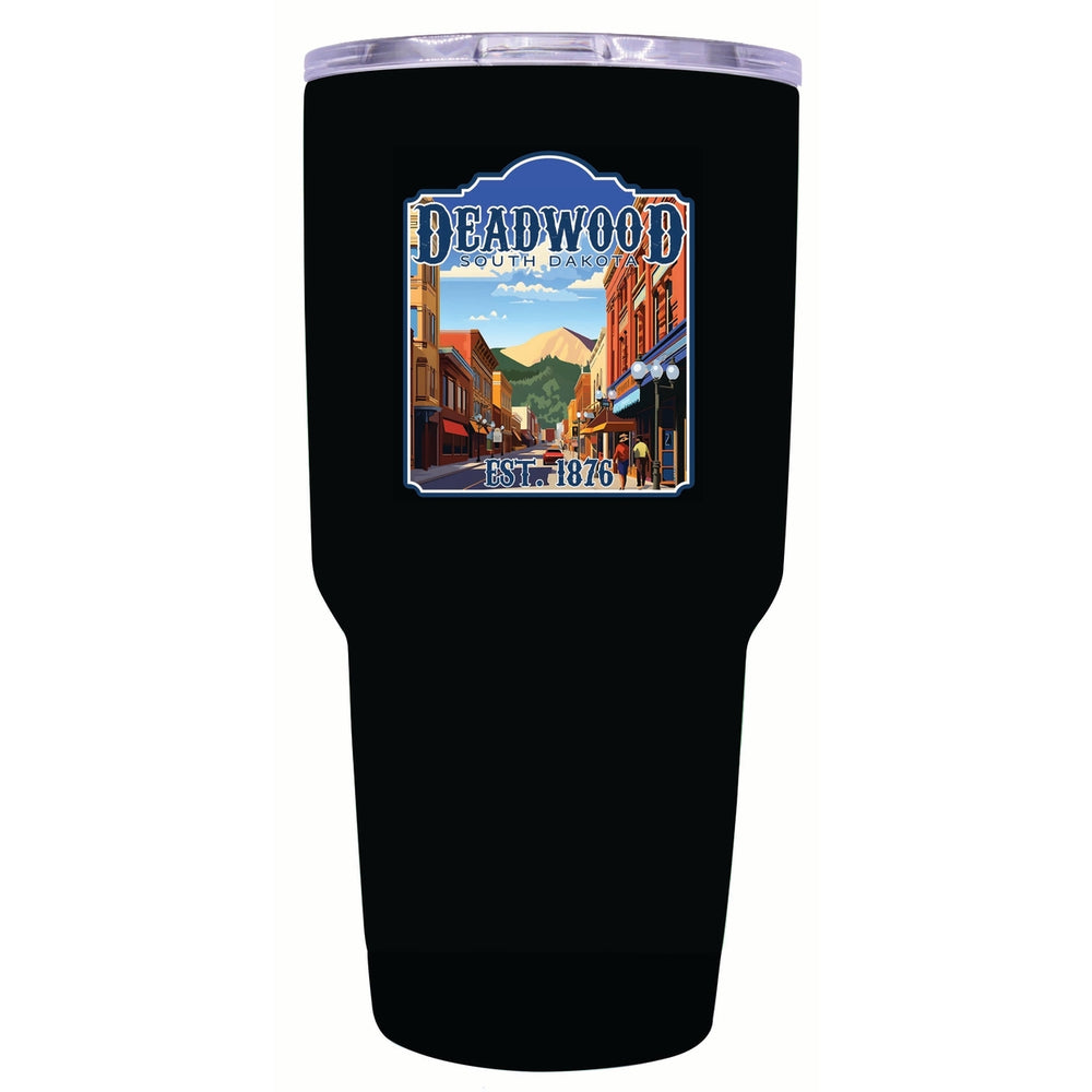 Deadwood South Dakota Wild West Design Souvenir 24 oz Insulated Stainless Steel Tumbler Image 2