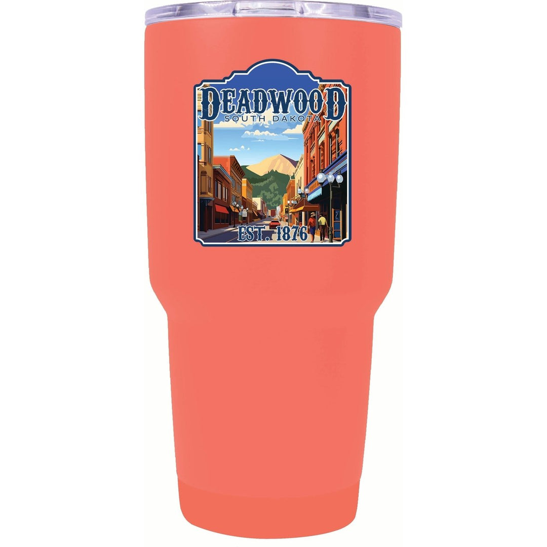 Deadwood South Dakota Wild West Design Souvenir 24 oz Insulated Stainless Steel Tumbler Image 1