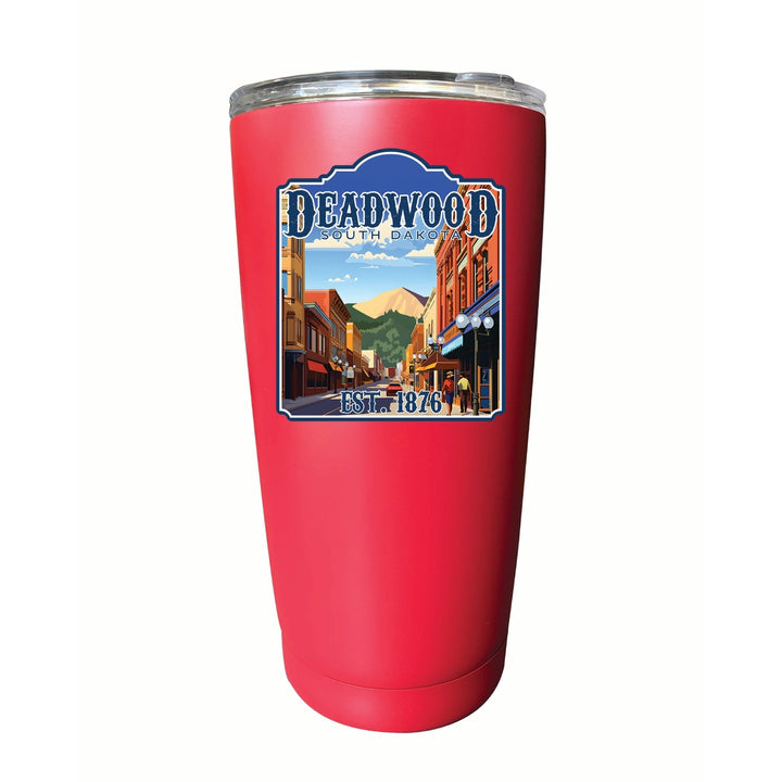 Deadwood South Dakota Wild West Design Souvenir 16 oz Stainless Steel Insulated Tumbler Image 4