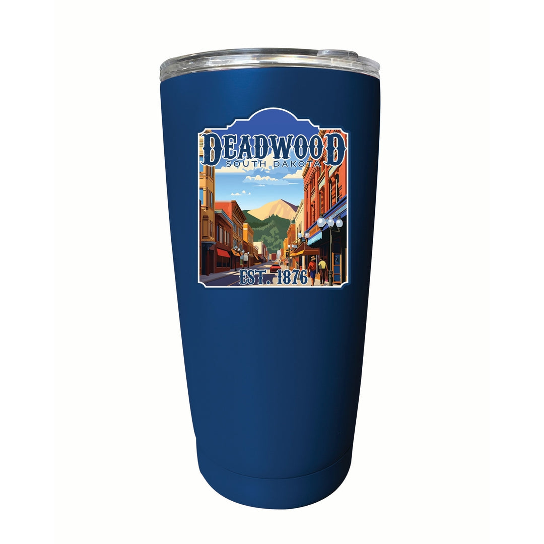 Deadwood South Dakota Wild West Design Souvenir 16 oz Stainless Steel Insulated Tumbler Image 7