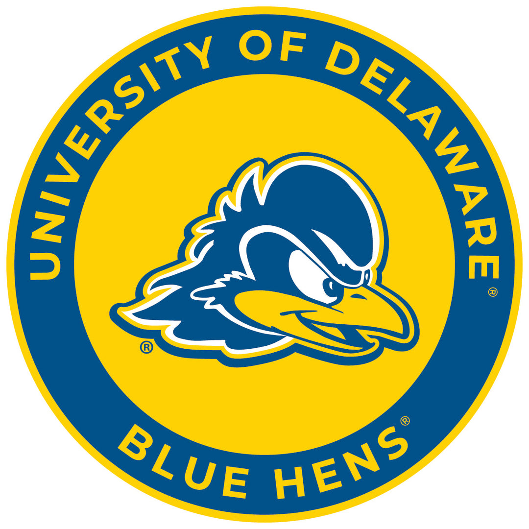 Delaware Blue Hens Round Vinyl Decal Sticker Officially Licensed Collegiate Product Image 1