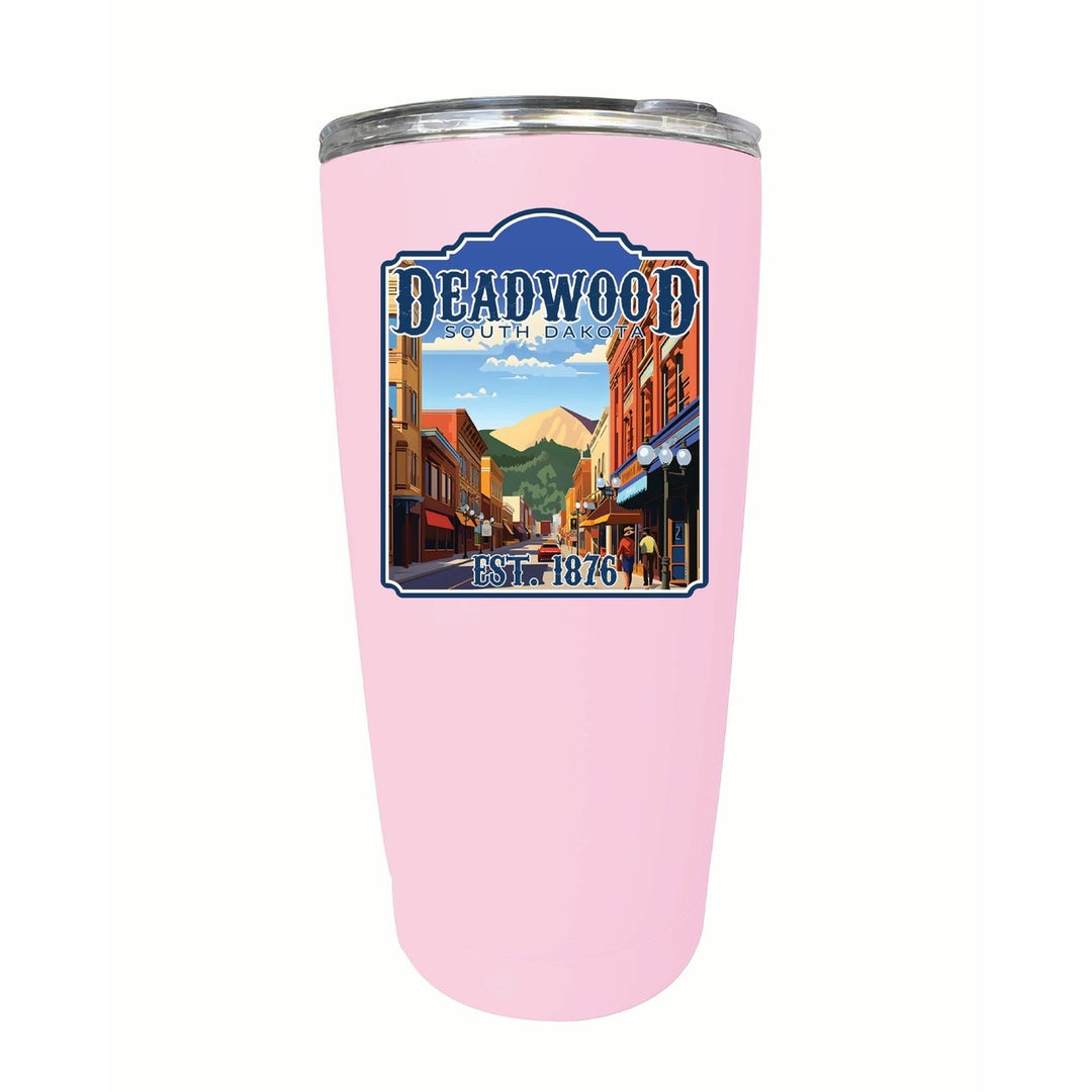 Deadwood South Dakota Wild West Design Souvenir 16 oz Stainless Steel Insulated Tumbler Image 8