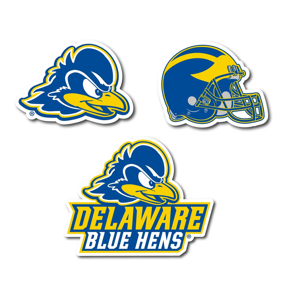 Delaware Blue Hens Vinyl Decal Sticker 3 Pack 4-Inch Each Officially Licensed Collegiate Product Image 1