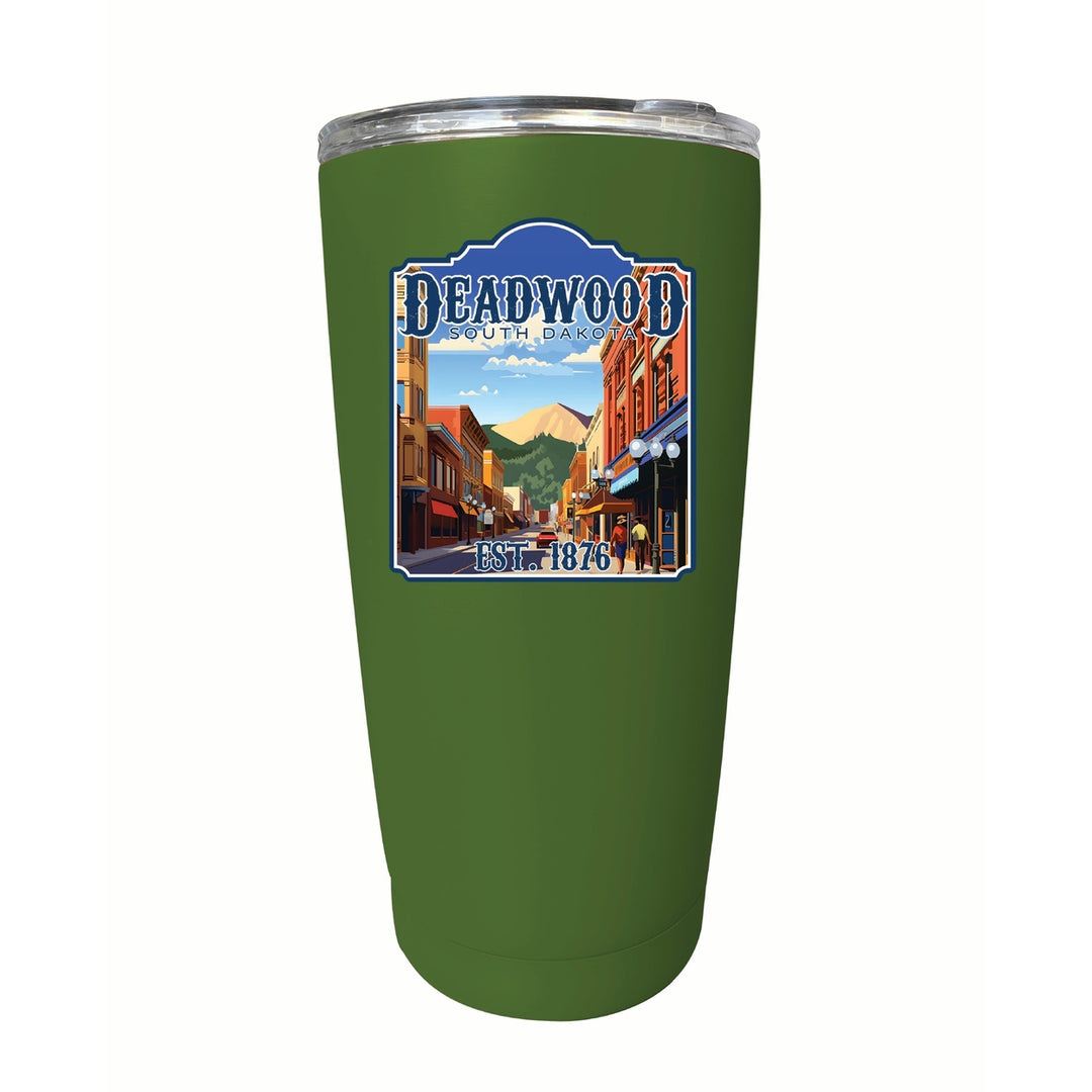 Deadwood South Dakota Wild West Design Souvenir 16 oz Stainless Steel Insulated Tumbler Image 10