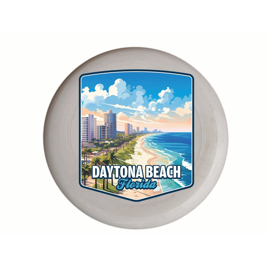 Daytona Beach Florida Ocean Shoreline Design Souvenir Frisbee Flying Disc Image 1