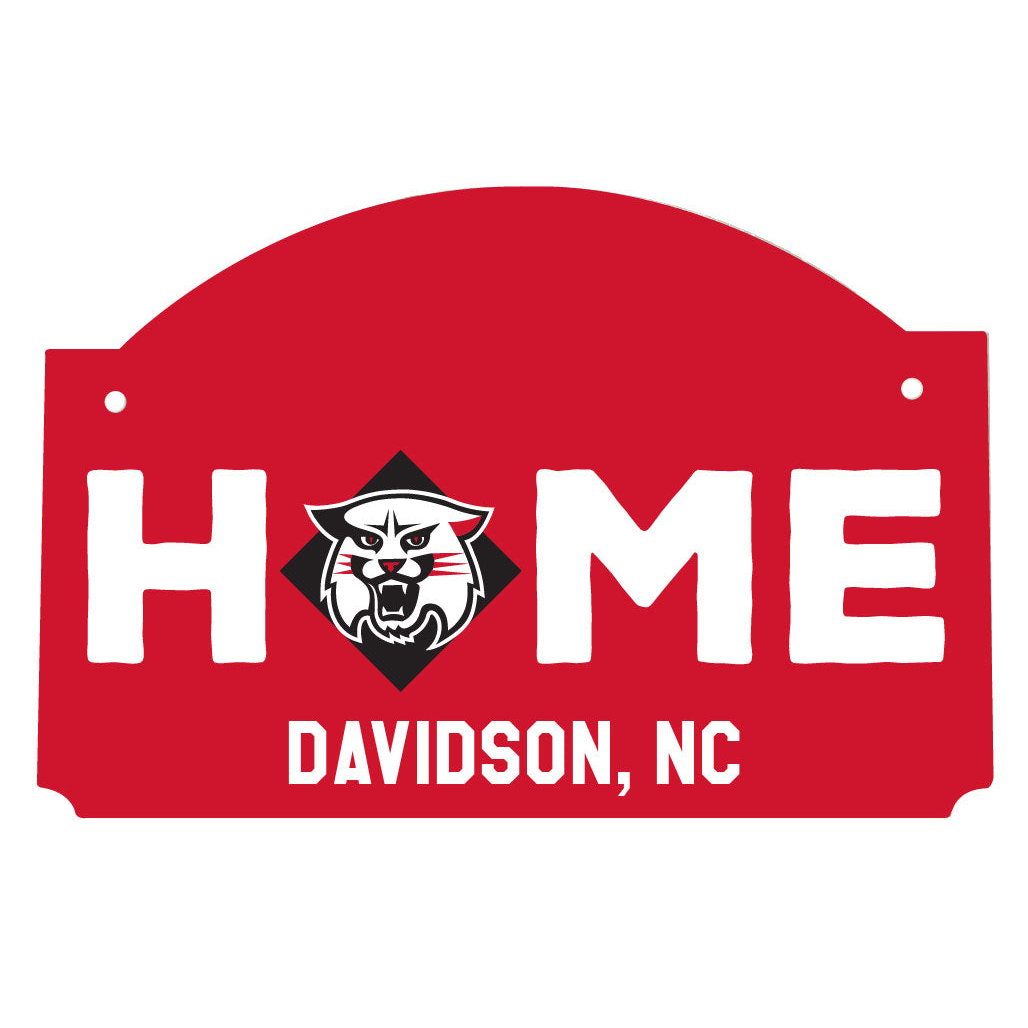 Davidson College Wood Sign Flat with String Officially Licensed Collegiate Product Image 1