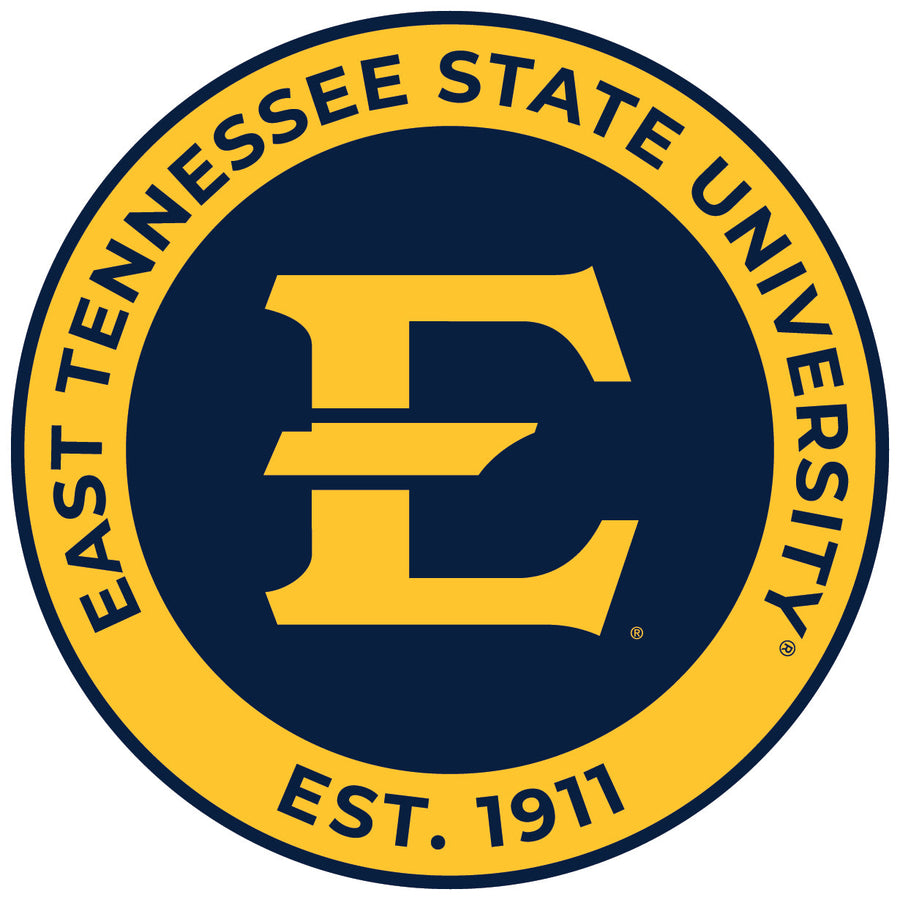 East Tennessee State University Round Vinyl Decal Sticker Officially Licensed Collegiate Product Image 1