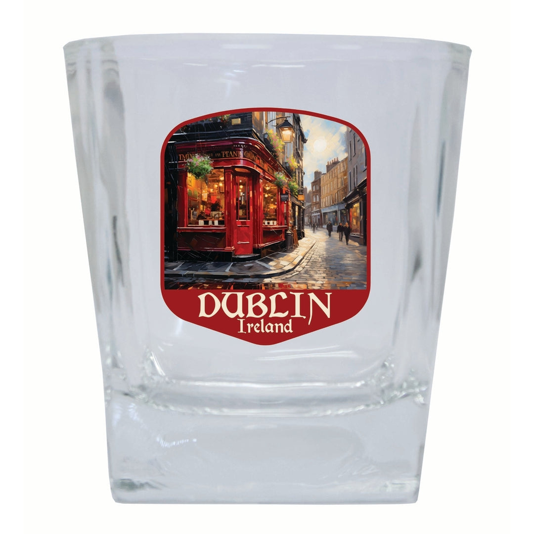 Dublin Ireland Red Pub Design Souvenir 10 oz Whiskey Glass Rocks Glass Image 1