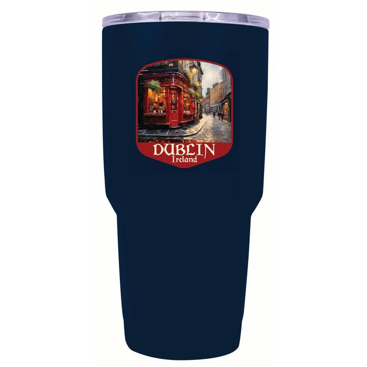 Dublin Ireland Red Pub Design Souvenir 24 oz Insulated Stainless Steel Tumbler Image 2