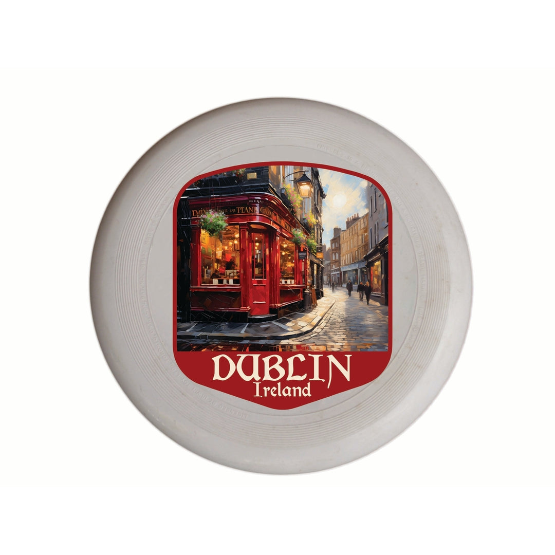 Dublin Ireland Red Pub Design Souvenir Frisbee Flying Disc Image 1