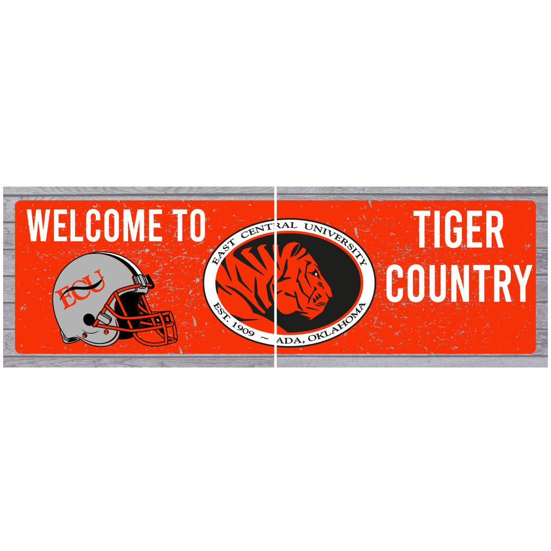 East Central University Tigers Wood Sign with Frame Officially Licensed Collegiate Product Image 1