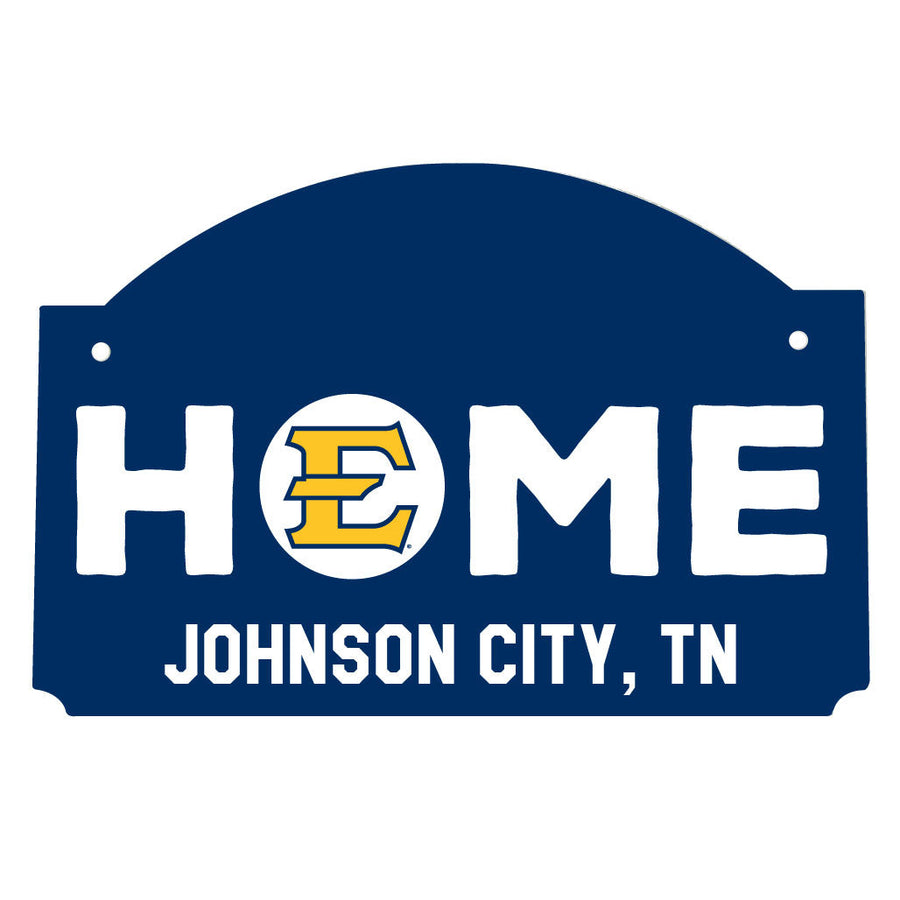 East Tennessee State University Wood Sign Flat with String Officially Licensed Collegiate Product Image 1