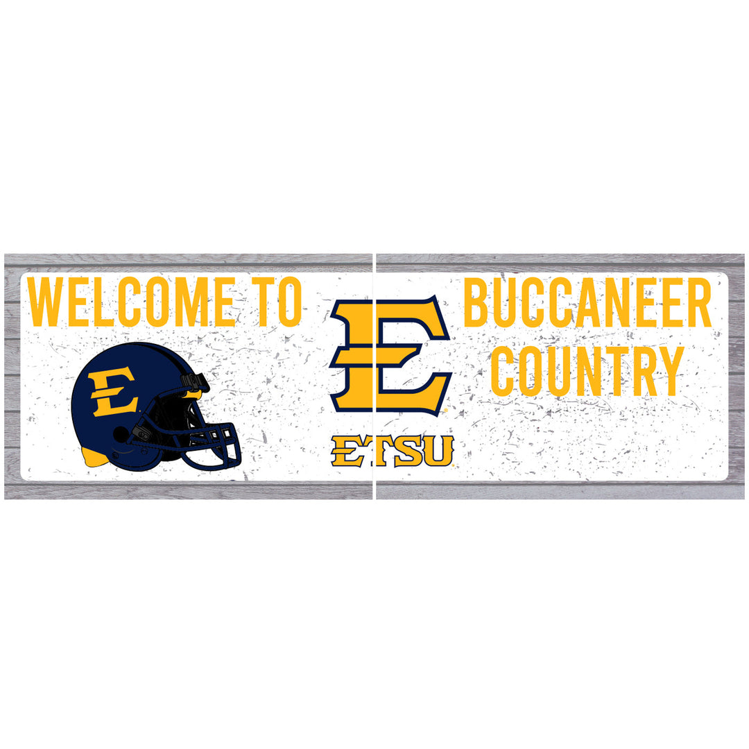 East Tennessee State University Wood Sign with Frame Officially Licensed Collegiate Product Image 1