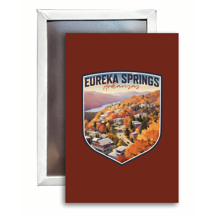 Eureka Springs Arkansas Little Switzerland of the Ozarks Design Souvenir Refrigerator Magnet 2.5"X3.5" Image 1