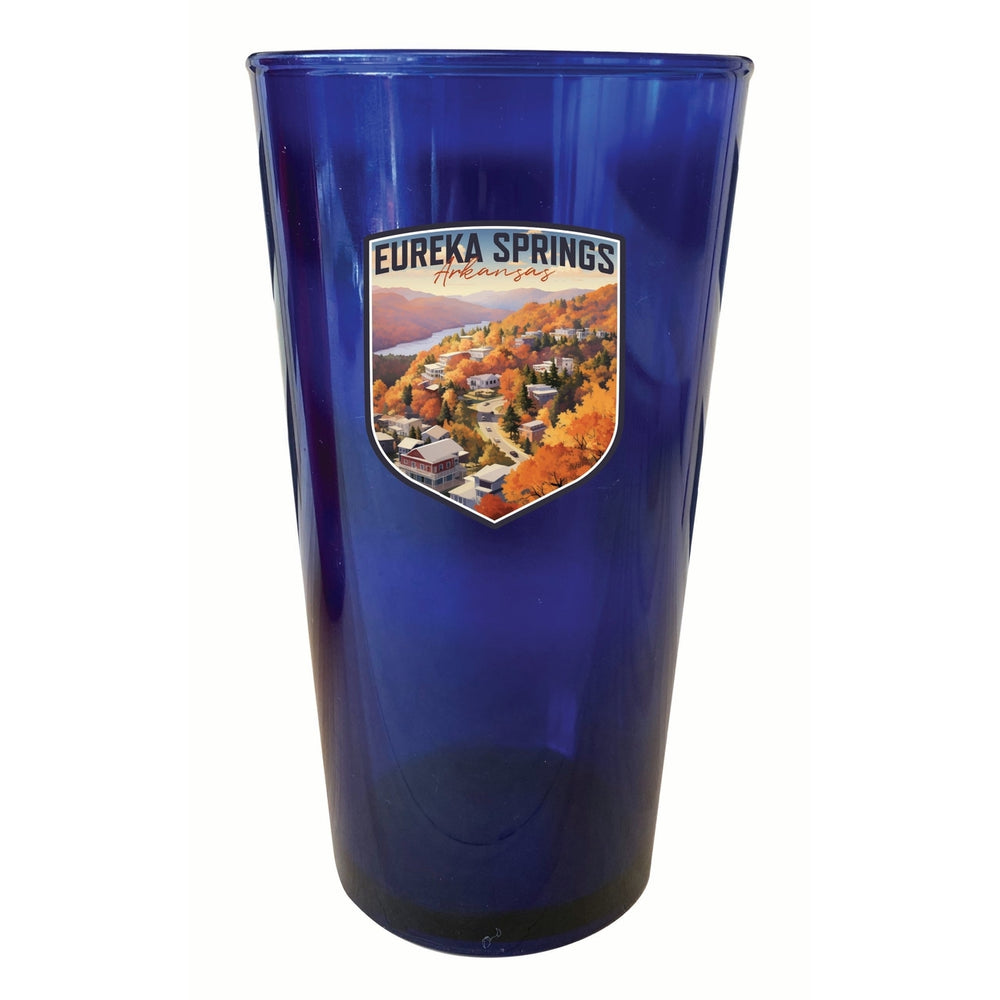 Eureka Springs Arkansas Little Switzerland of the Ozarks Design Souvenir Plastic 16 oz pint Image 2