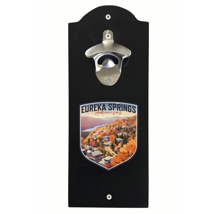 Eureka Springs Arkansas Little Switzerland of the Ozarks Design Souvenir Wall mounted bottle opener Image 1